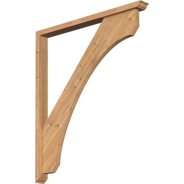 Ekena Millwork Legacy Traditional Smooth Bracket w/ Offset Brace, Western Red Cedar, 3 1/2"W x 38"D x 44"H BKT0402X38X44LEC01SWR - main